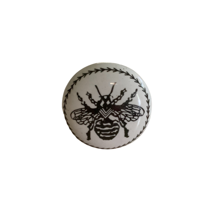 Black & White French Bee Knobs