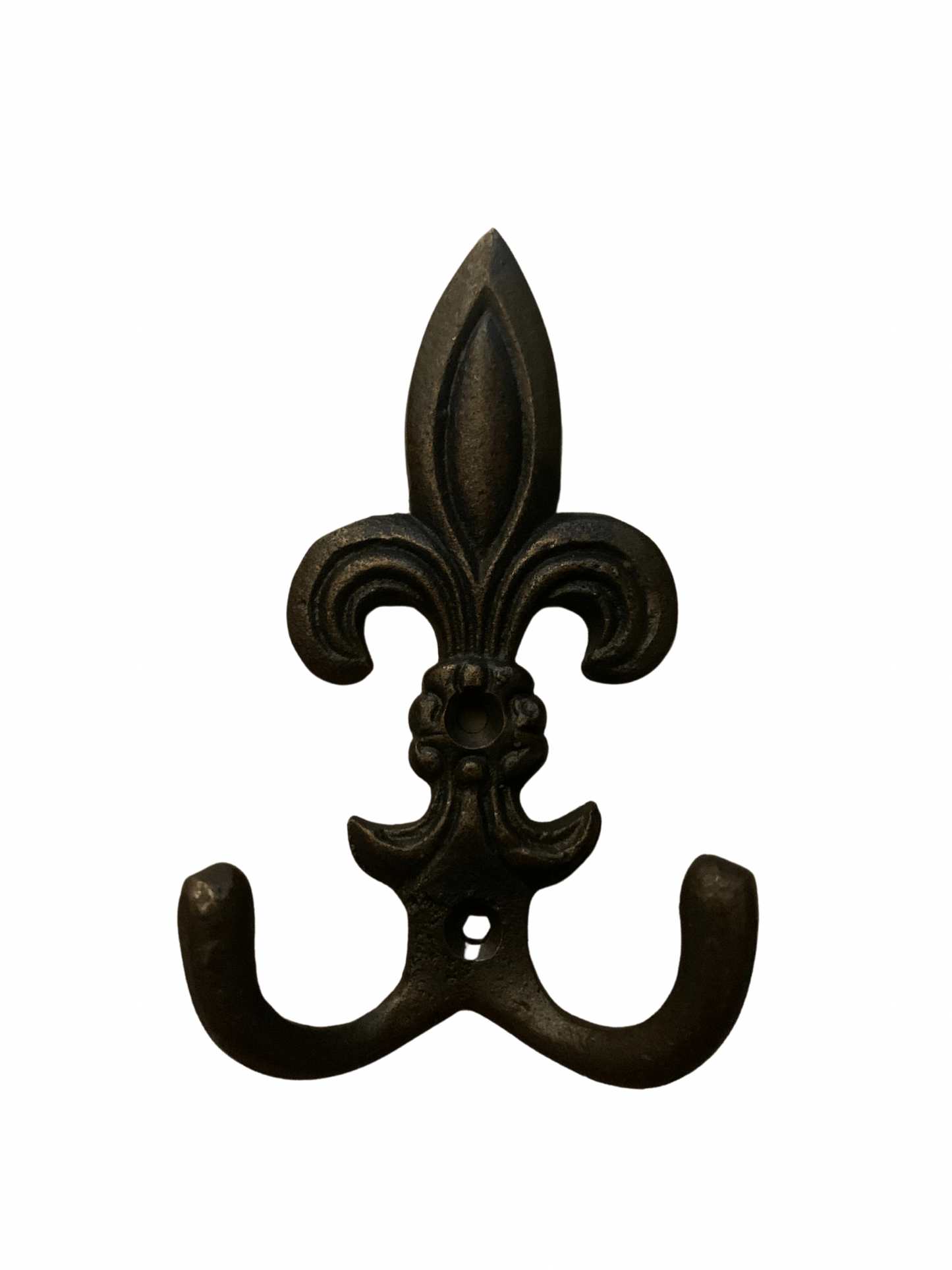 Bronze Fleur di Lis Double Wall Hook