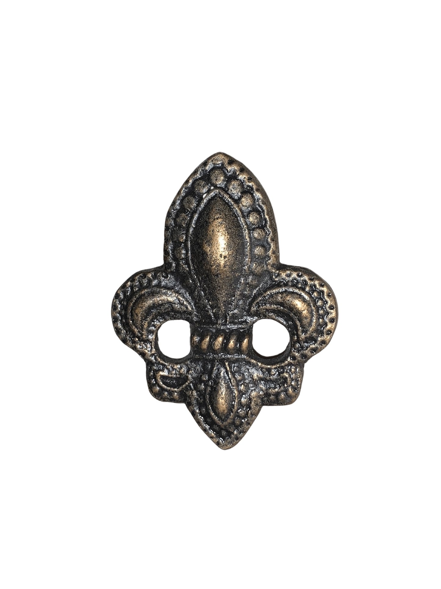 Fleur de Lis Aged Metal Knob