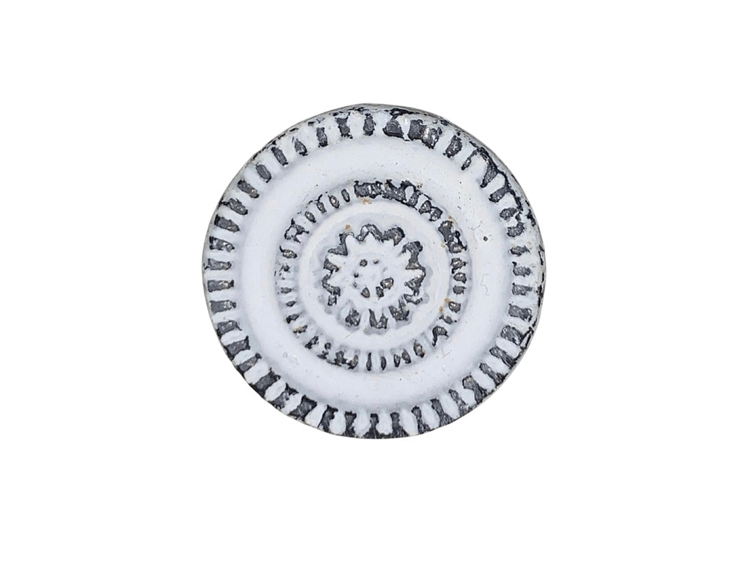 White Spiral Metal Knob