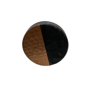 Pressed Copper & Grey Stone Inlay Knobs