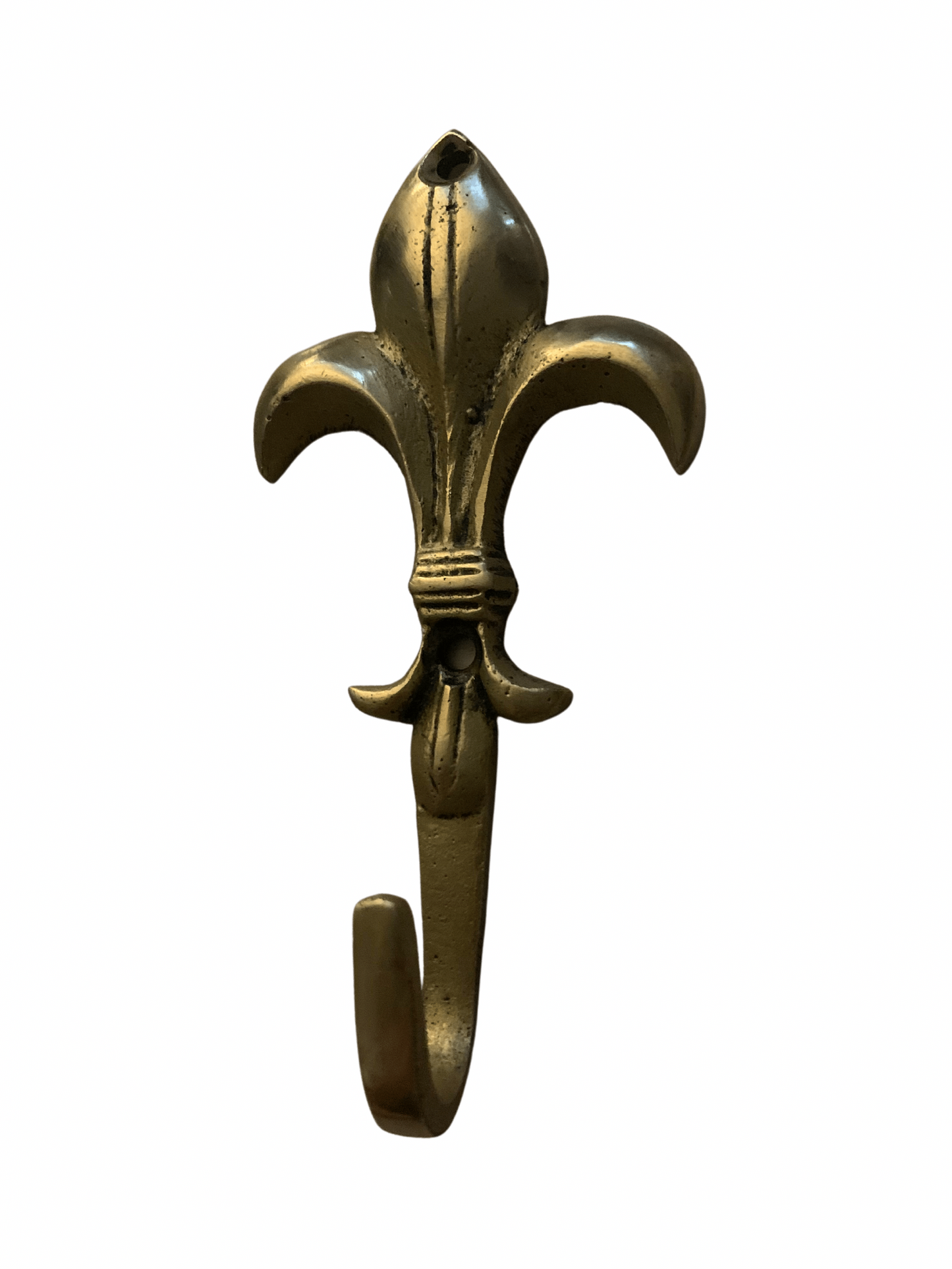 Antique Brass Fleur di Lis Wall Hooks