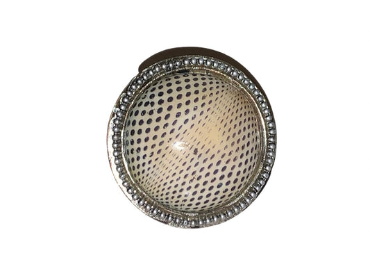 White & Black Patterned Knob