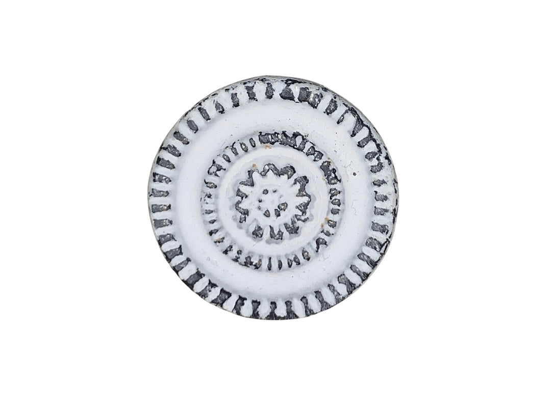White Spiral Metal Knob